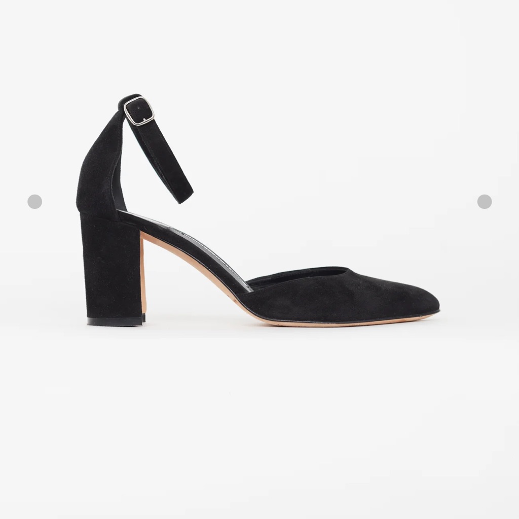 Brand New Manolo Blahnik Black Suede Lausam Heels